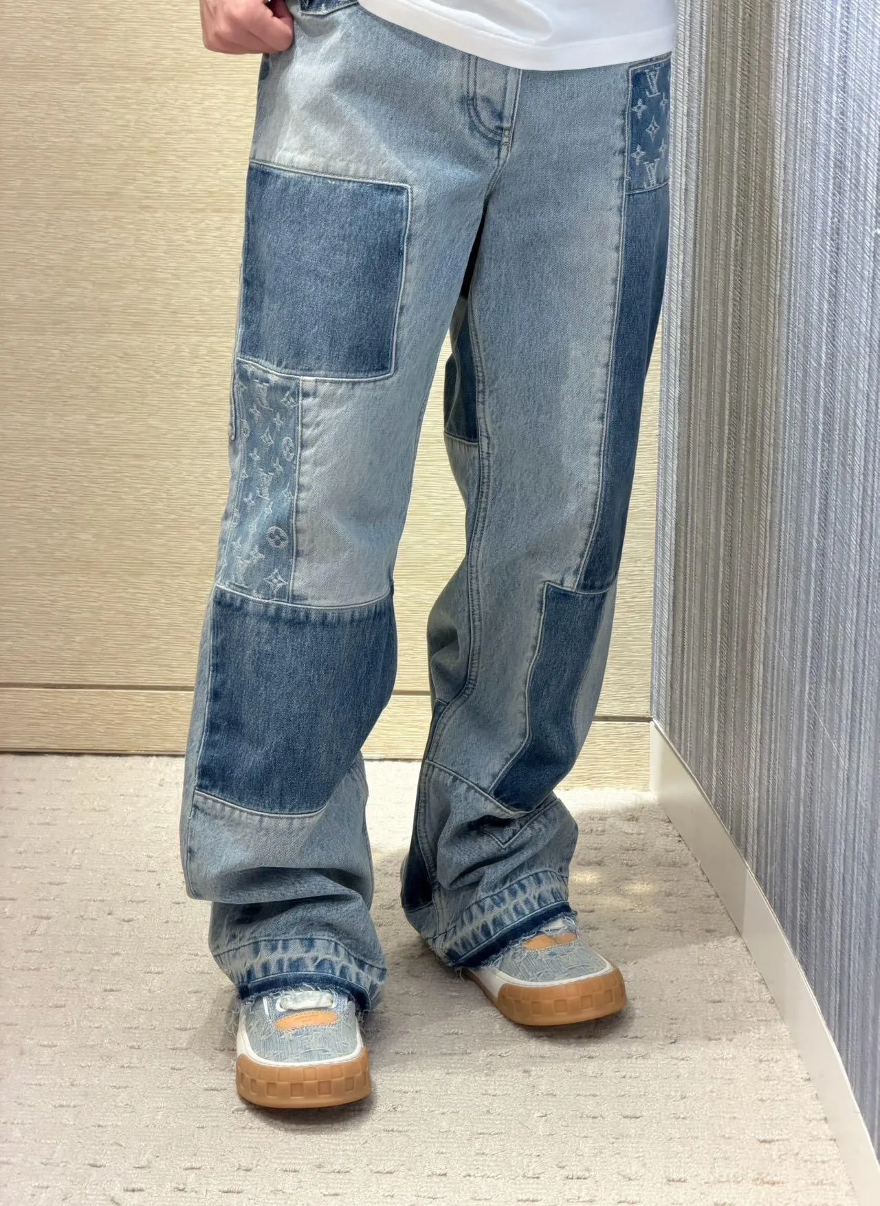 Louis Vuitton/Louis Vuitton presbyopic patchwork jeans